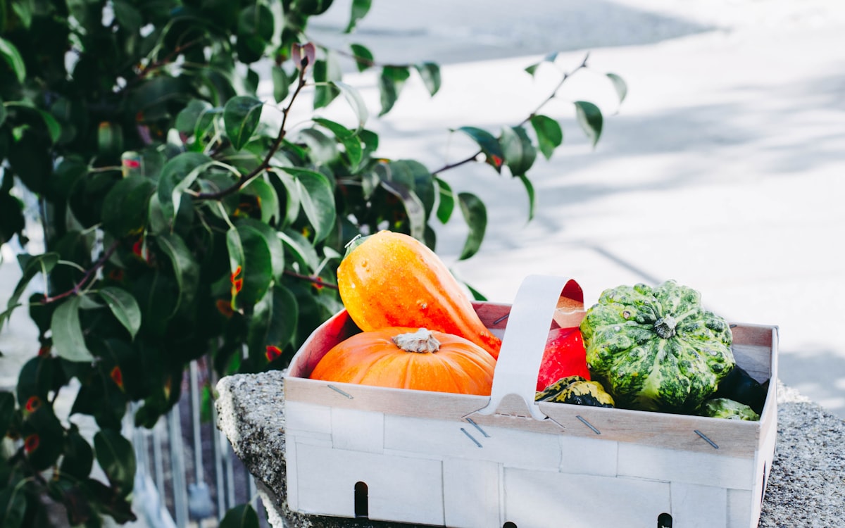A box of vegetables