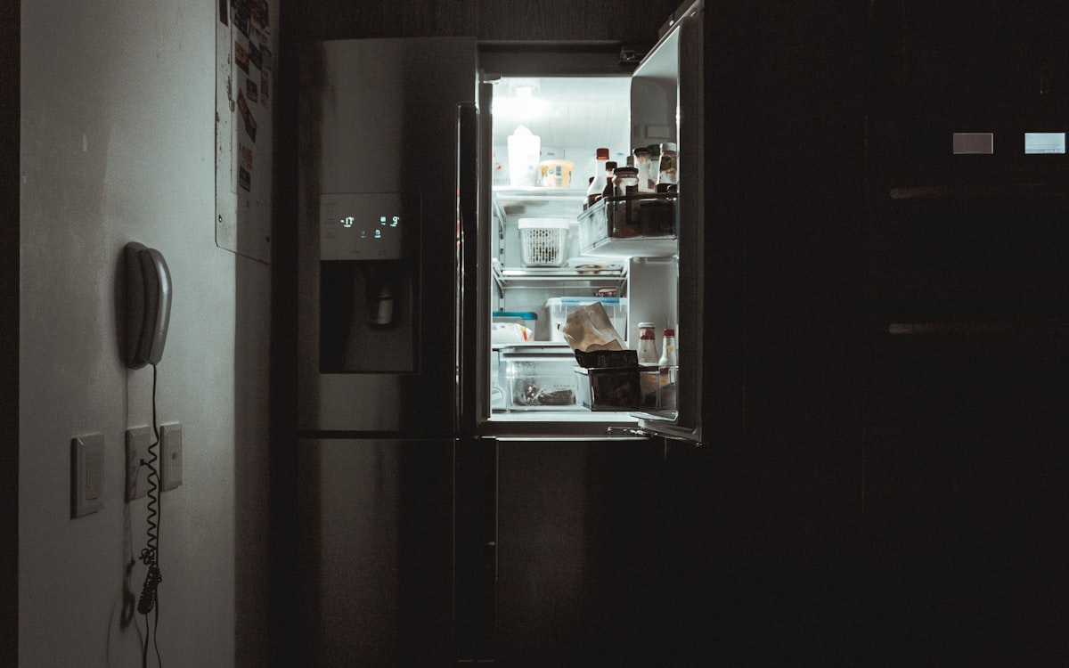 Silver french-door refrigerator