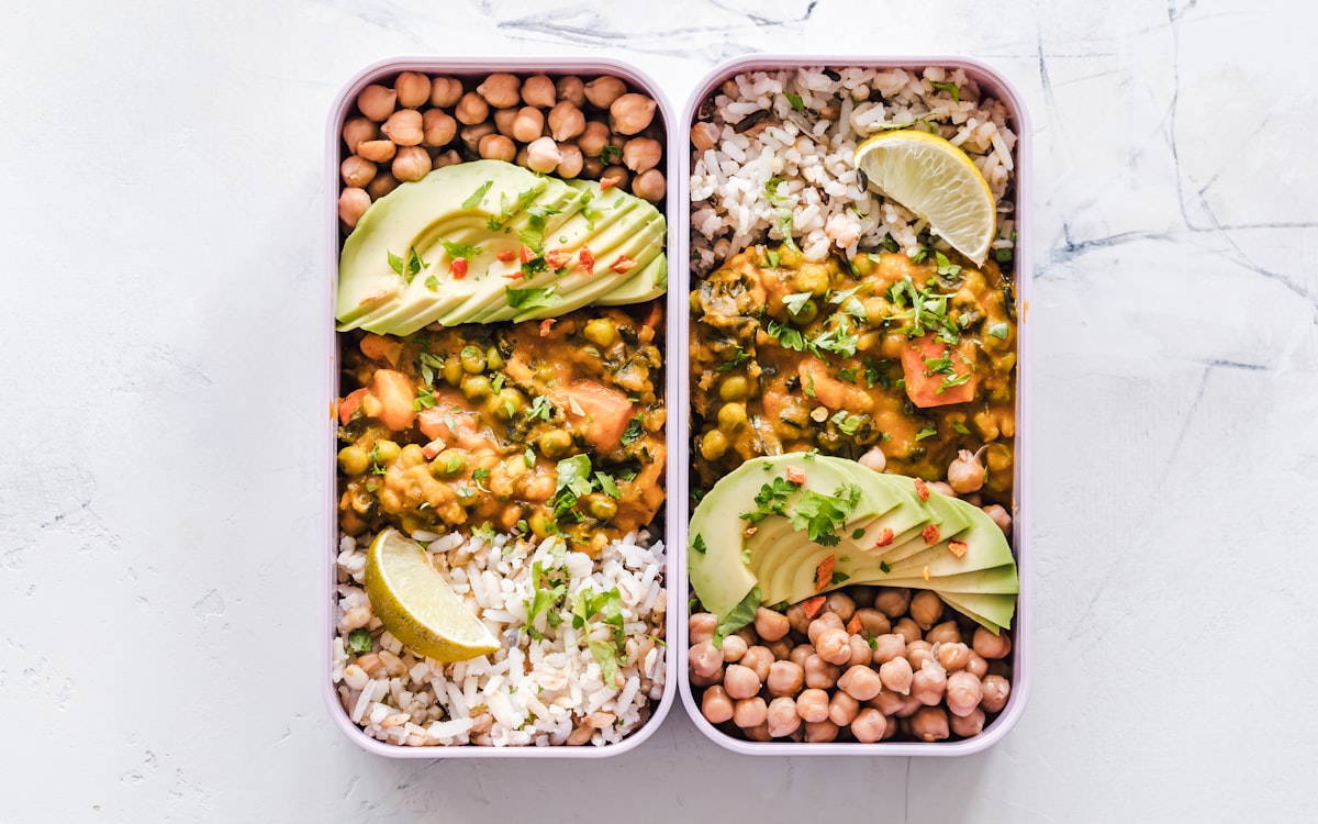 Cooked food on tray