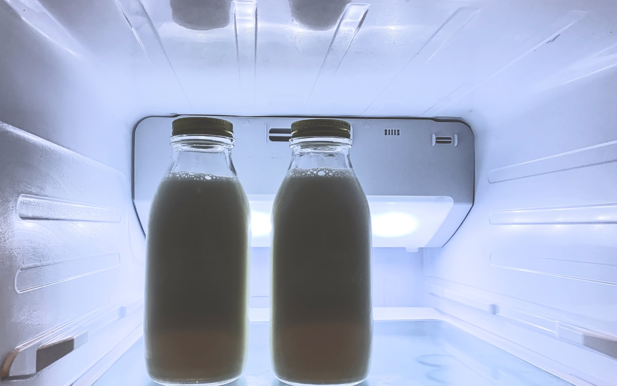 Two jar of milk bottles