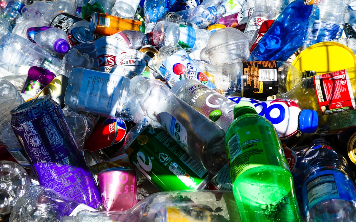 Sprite plastic bottle on table